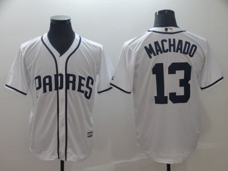 2019 MLB Men San Diego Padres #13 Machado white game Jerseys